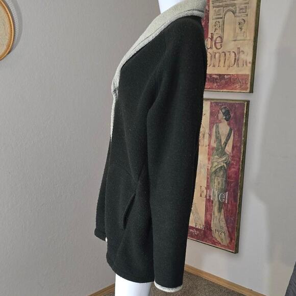 Vintage Moss Green Wool Blend Cardigan by Woolrich - Picture 3 of 6